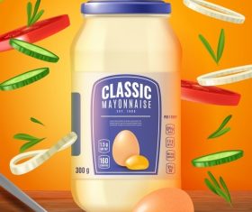 Mayonnaise classic taste vector