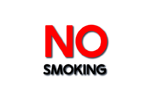 No Smoking font design vector
