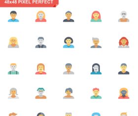 People pixel perfect icon vector