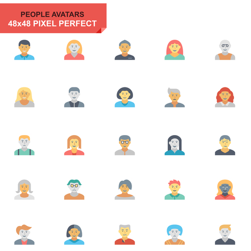 People pixel perfect icon vector