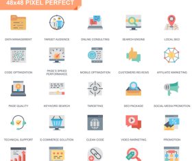 Seo optimization pixel perfect icon vector