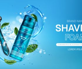 Snow tree hill and house cartoon vector