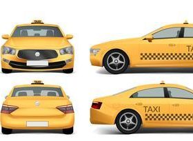 Taxi yellow vector