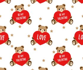 Valentines day seamless background pattern vector