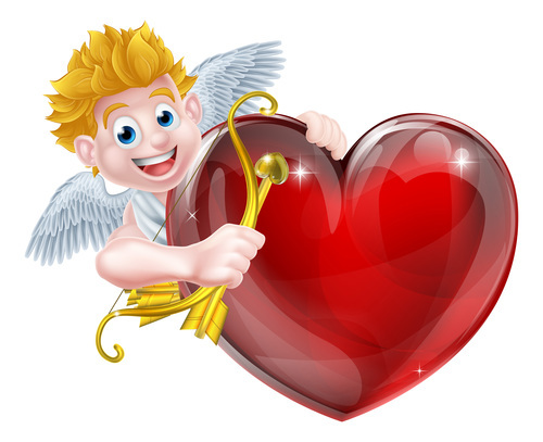 Valentines heart macot vector