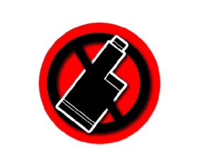 Vaping no smoking sign vector