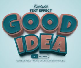 3D Text Effect Style Text Effect Good Idea vector