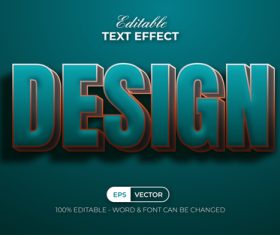 3D Text Effect Style Text Effect Design vector