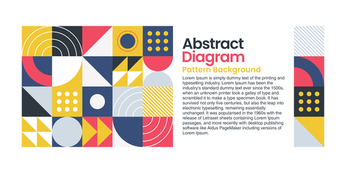 Abstract diagram geometric scale background vector