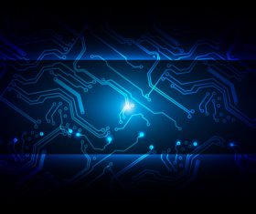 Abstract technology with circuit background vector