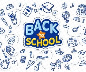 Back to school concept background vector