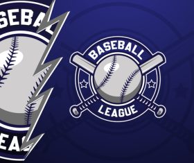 Baseball team logo design vector