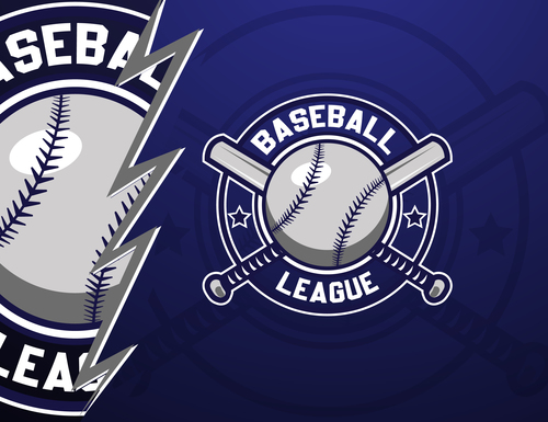 Baseball team logo design vector