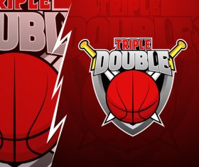Basketball team logo design vector