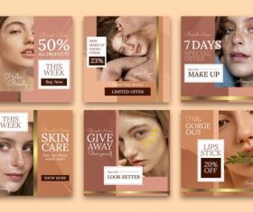 Beauty product promotion vector
