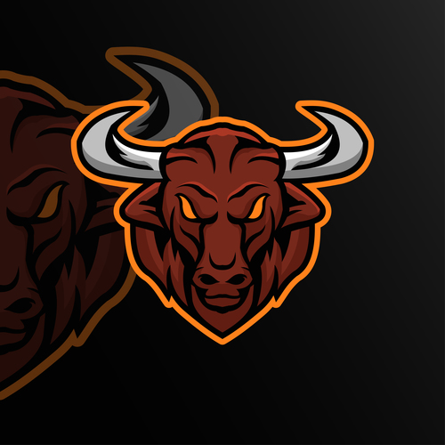 Bull head logo vector