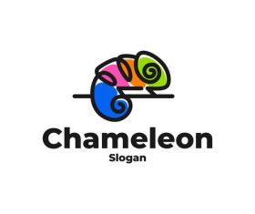 Chameleon logo vector