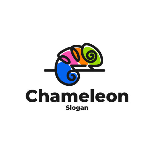 Chameleon logo vector