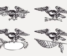 Collection eagle icon design vector