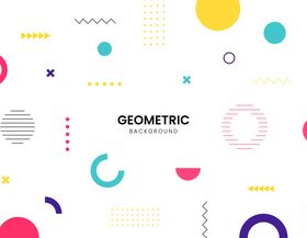 Colorful geometric background modern vector