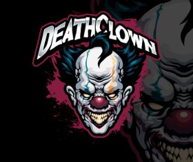Death clown logo vector