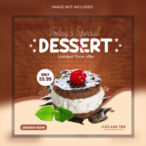 Delicious dessert vector