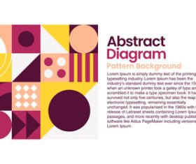 Diagram abstract geometric scale background vector