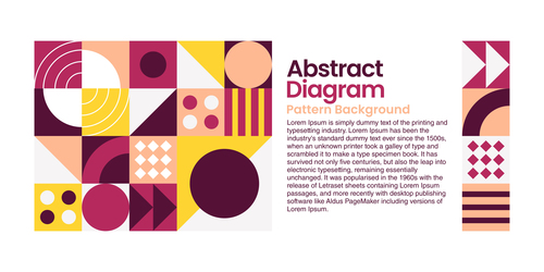 Diagram abstract geometric scale background vector