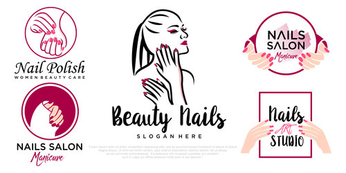 Female beauty vector logo design