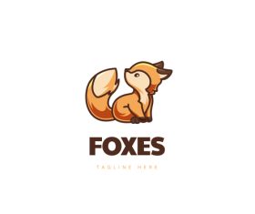 Foxes icons vector