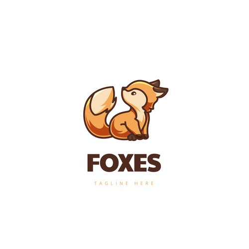 Foxes icons vector