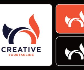 Generic logo fox vector