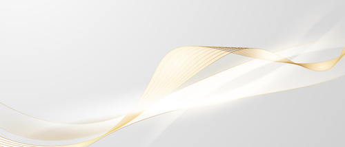 Gold white lines abstract background vector