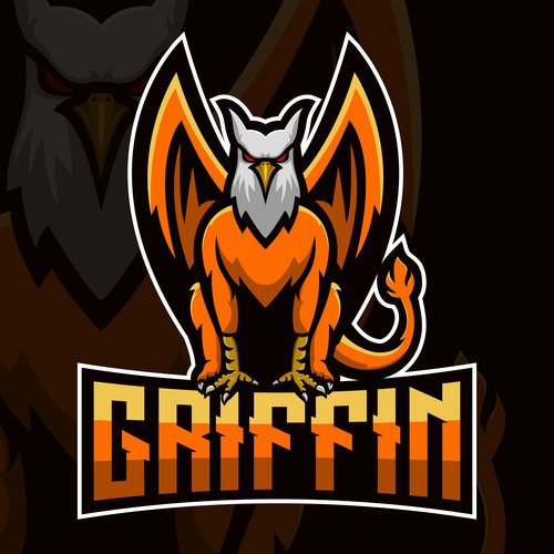 Griffin cartoon illustration vector