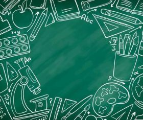 Hand drawn style back to school background vector