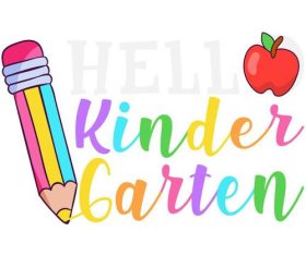 Kindergarten back to school poster vector