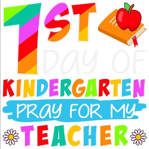 Kindergarten pray for my teacher Vector