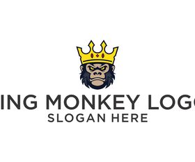 King monkey logo vector