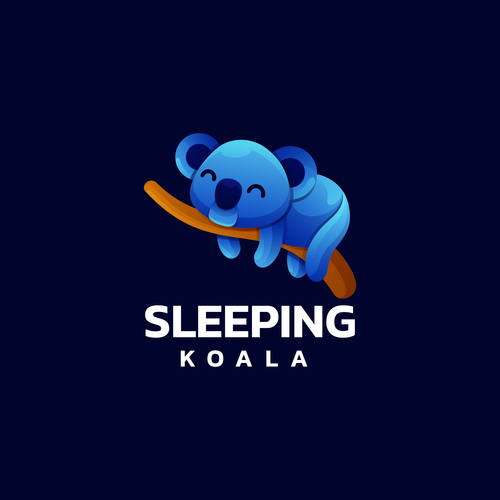 Koala sleeping icon design vector