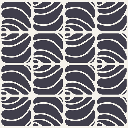 Natural wavy monochrome seamless pattern vector