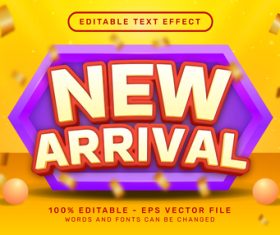 New arrival sale label font editable text effects vector