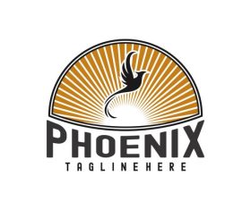 Phoenix business logo design vector