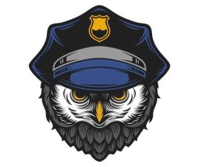 Police owl icon design vector
