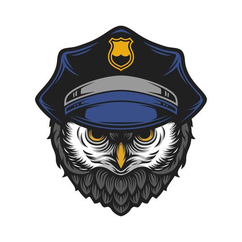 Police owl icon design vector