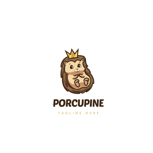 Porcupine logo vector
