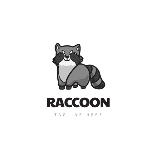 Raccoon icon vector