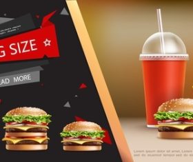 Realistic fast food vector