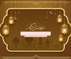 Realistic ramadan background vector