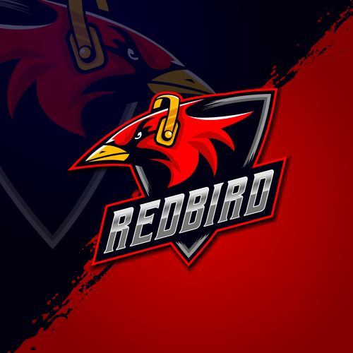 Red bird icon design vector