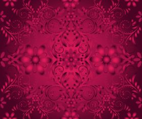 Red flower pattern vector